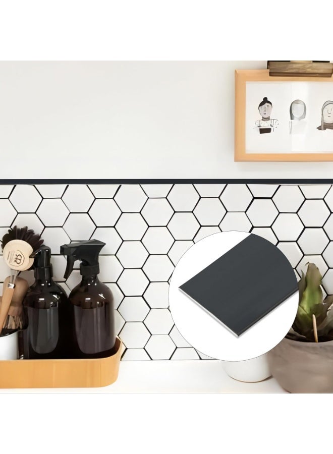 Matte Black Peel and Stick Wall & Molding Trim, Flexible DIY Strip for Mirror, Floor, Cabinet, Ceiling, Tile Edge (16.4 ft x 0.4 inch) - Image 4